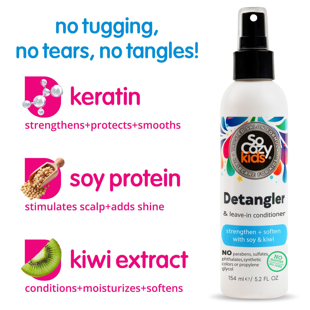 SO COZY close-up of kiwi extract and keratin highlighting gentle strengthening