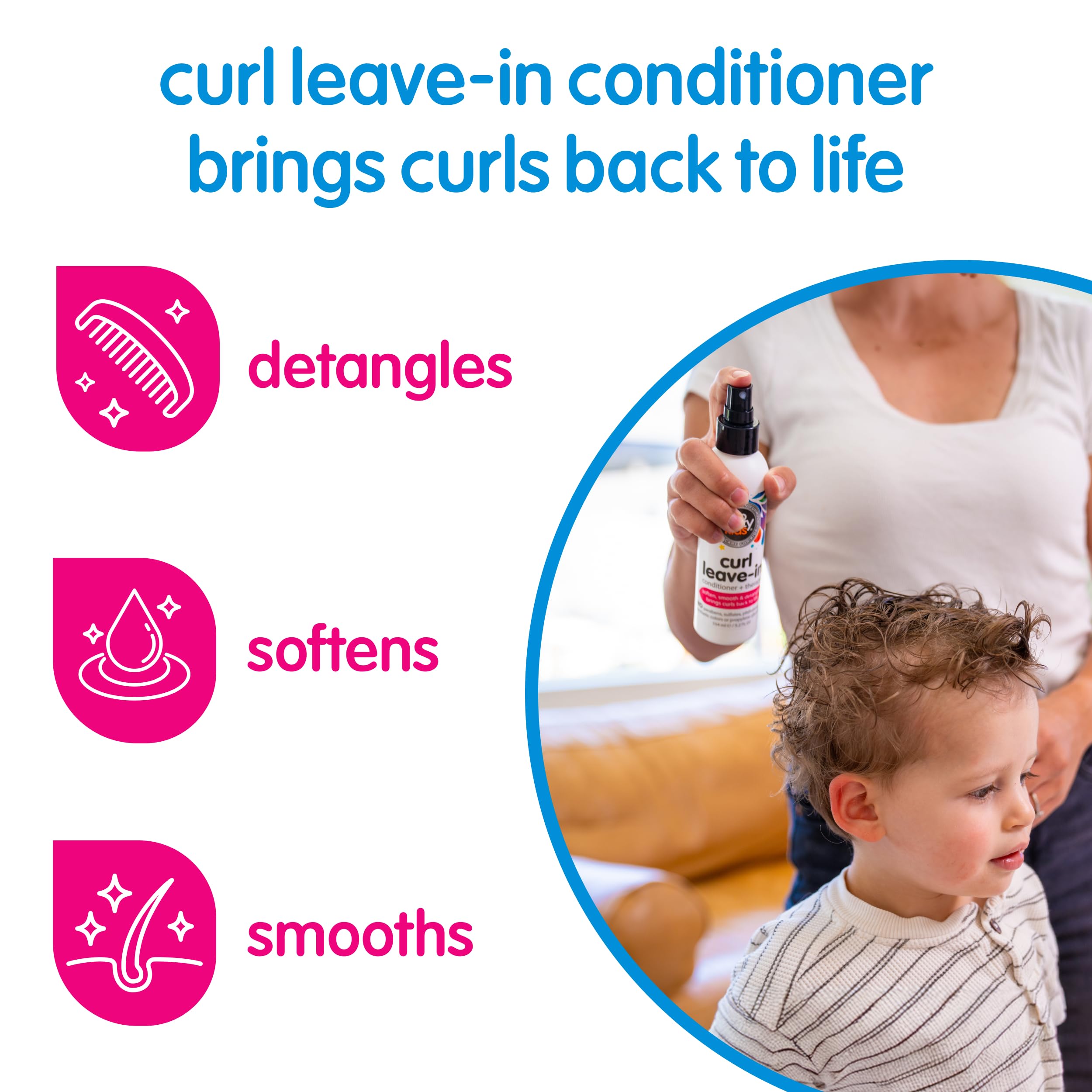 SO COZY spray in action misting hair to detangle and add moisture without heaviness