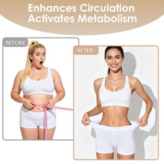 SOFOXYI patch applied to belly demonstrating neat, mess‑free oil application benefit
