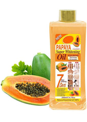 Generic Soft 7 papaya oil close label displaying key ingredients for transparency