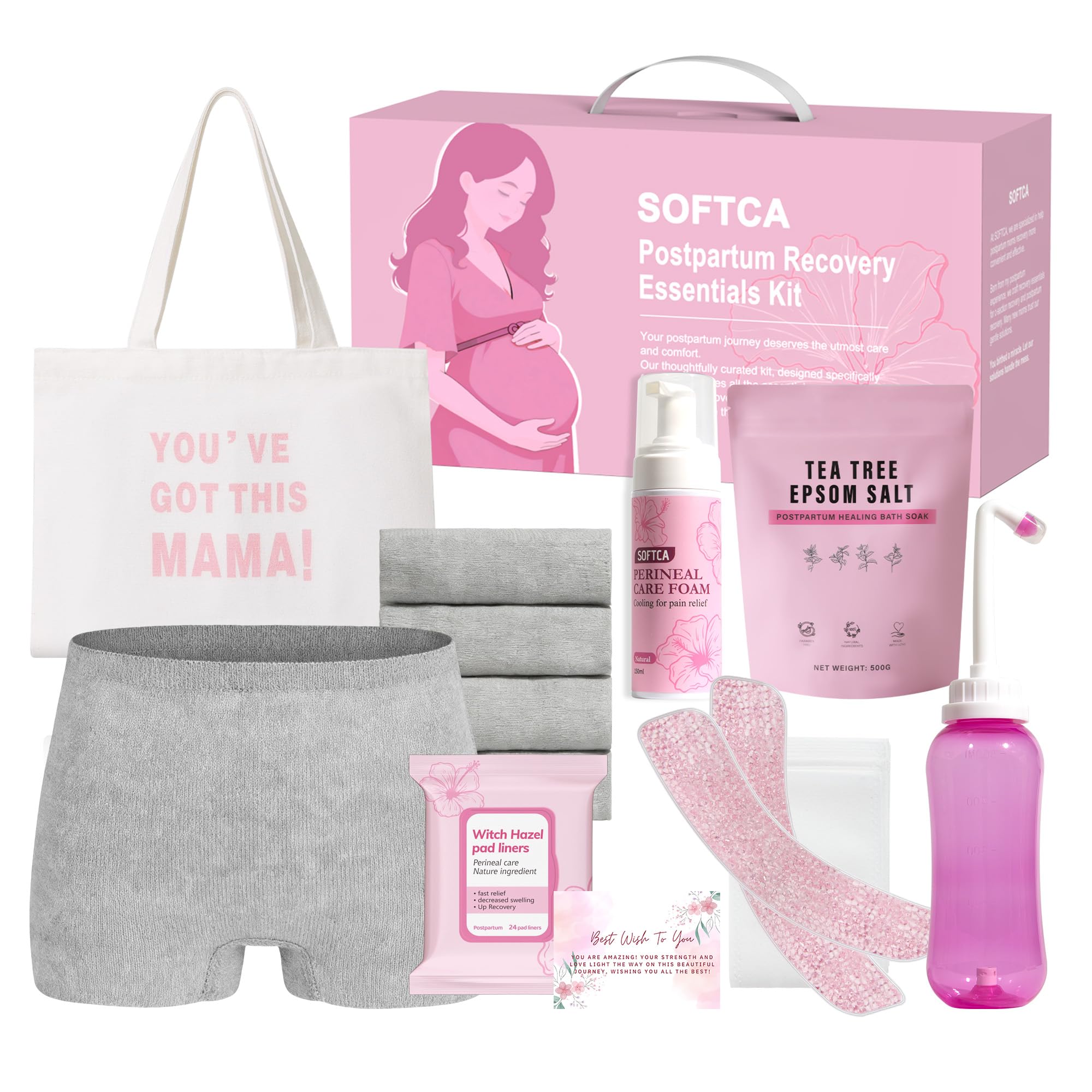 SOFTCA kit front packaging showing all included recovery items and tidy box