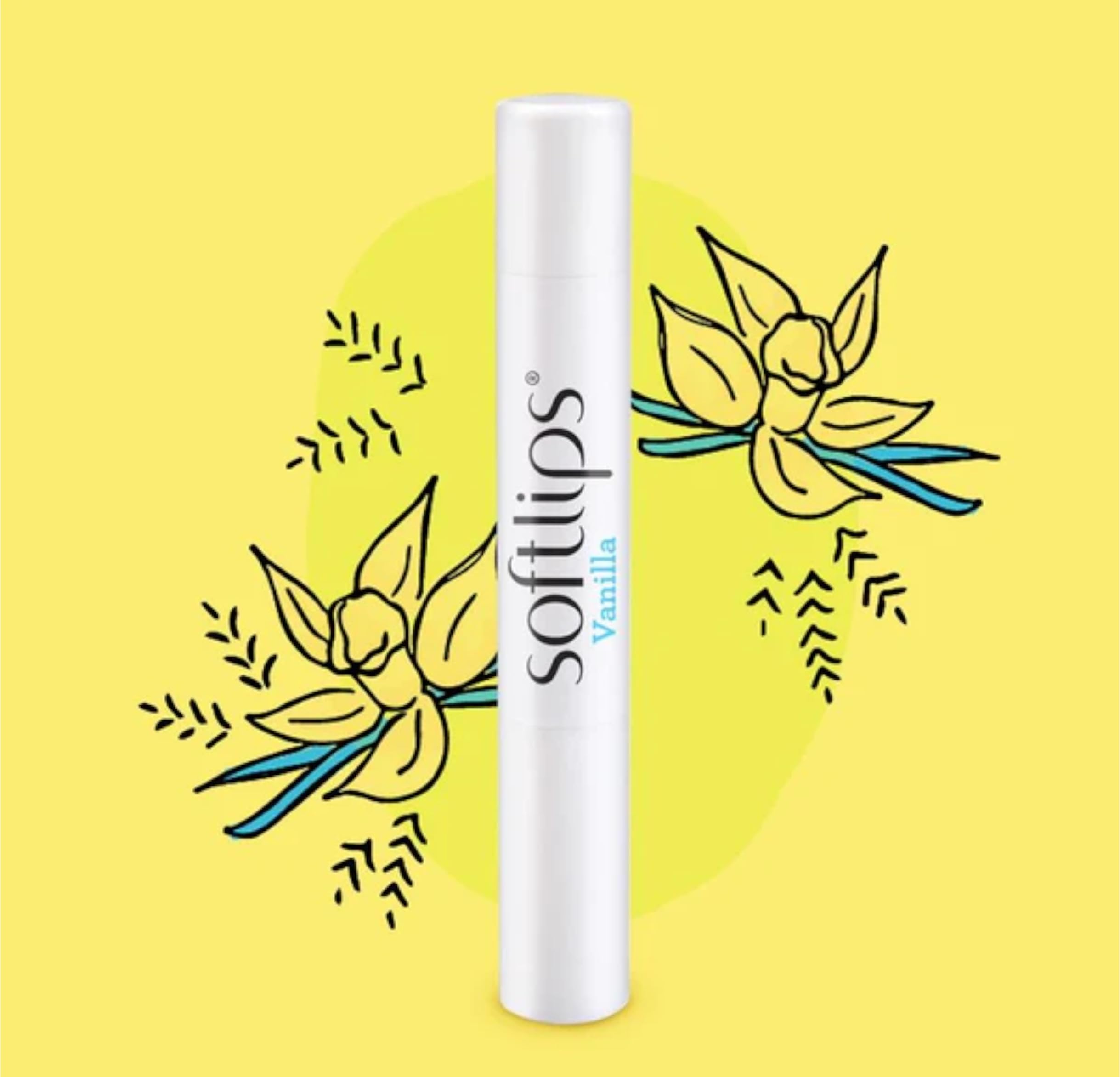SoftLips lifestyle beach scene showing portable SPF 20 lip protection