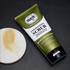 SoftSheen Magic scrub on bathroom counter as daily grooming essential