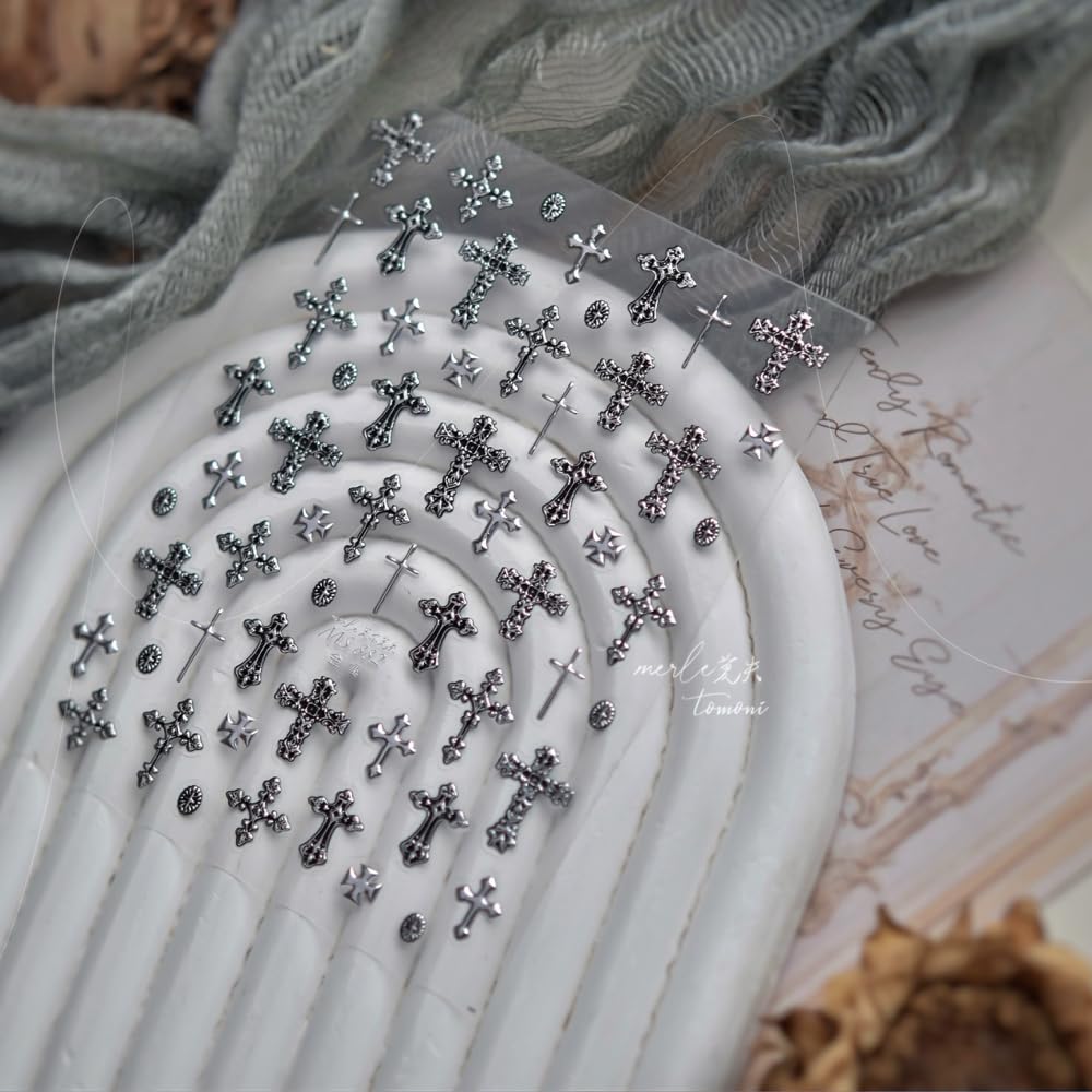SOFTSOUL model hands styled with Gothic Cross stickers for finished look