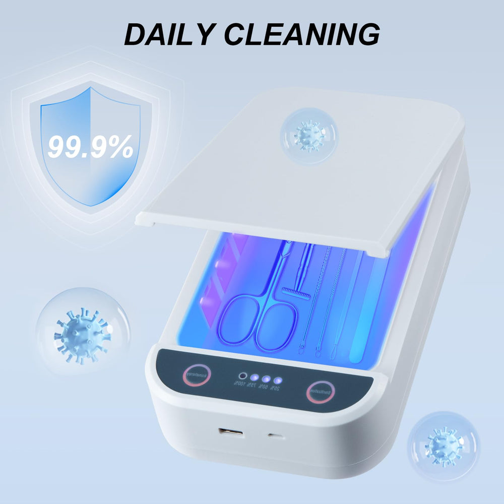 Soiiw sterilizer USB port and cable connected for easy power on-the-go benefit