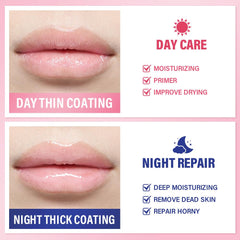 Sokgo application on lips demonstrating overnight comfort and smoothness
