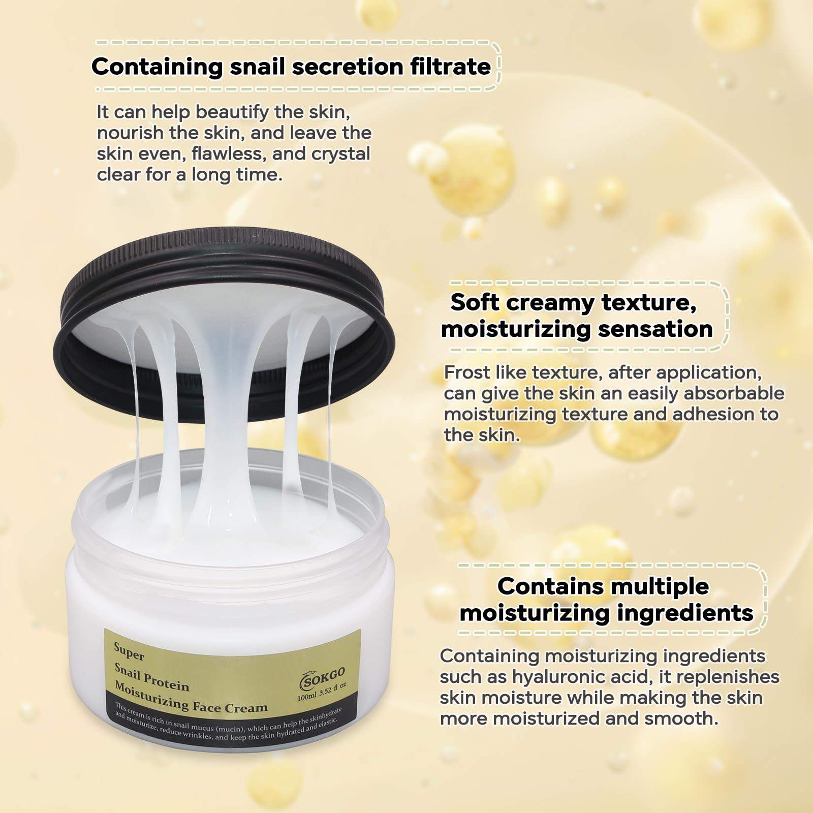 Sokgo cream application on hand demonstrating quick absorption benefit