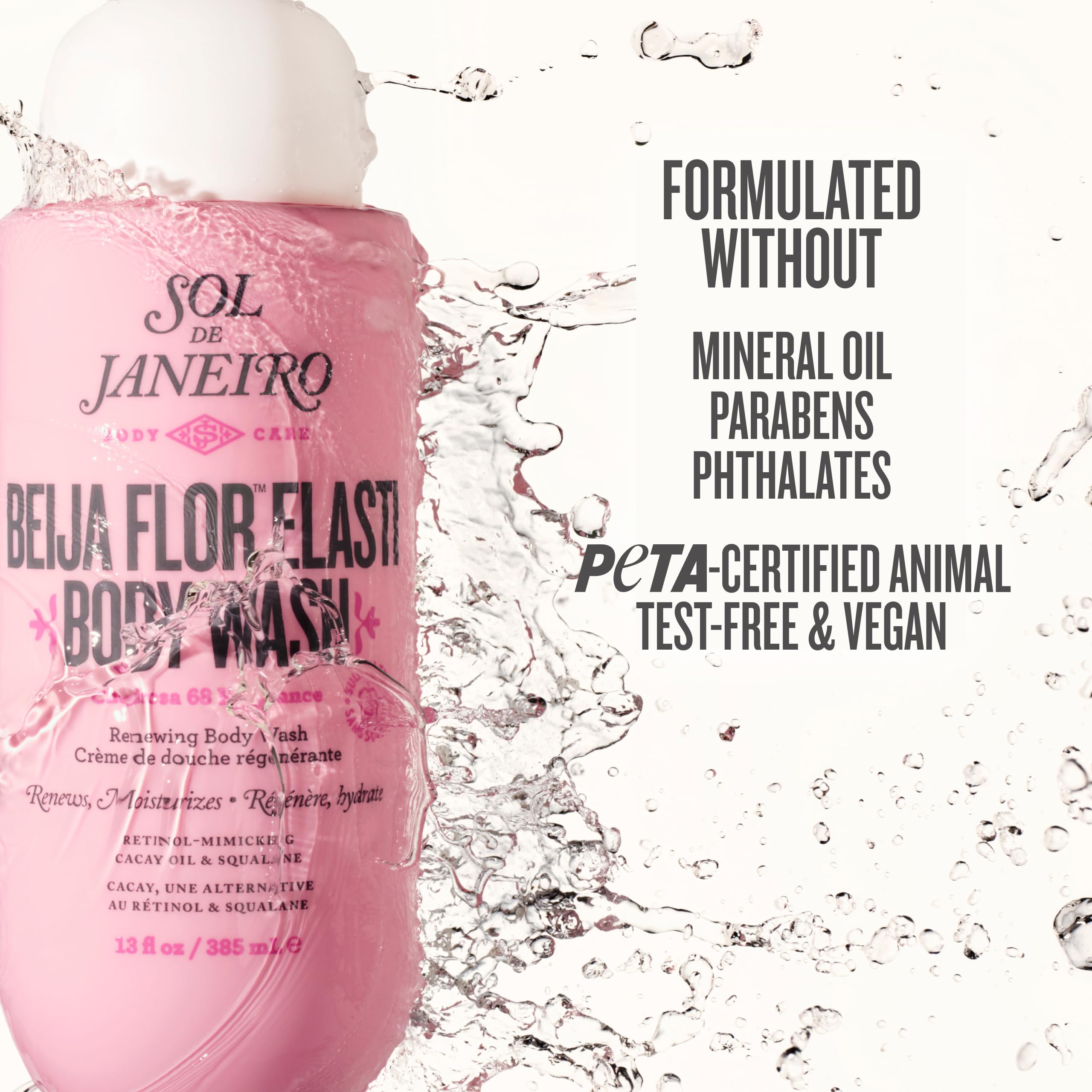 Sol de Janeiro Beija Flor Body Wash paired with Elasti Body Oil showing layering routine