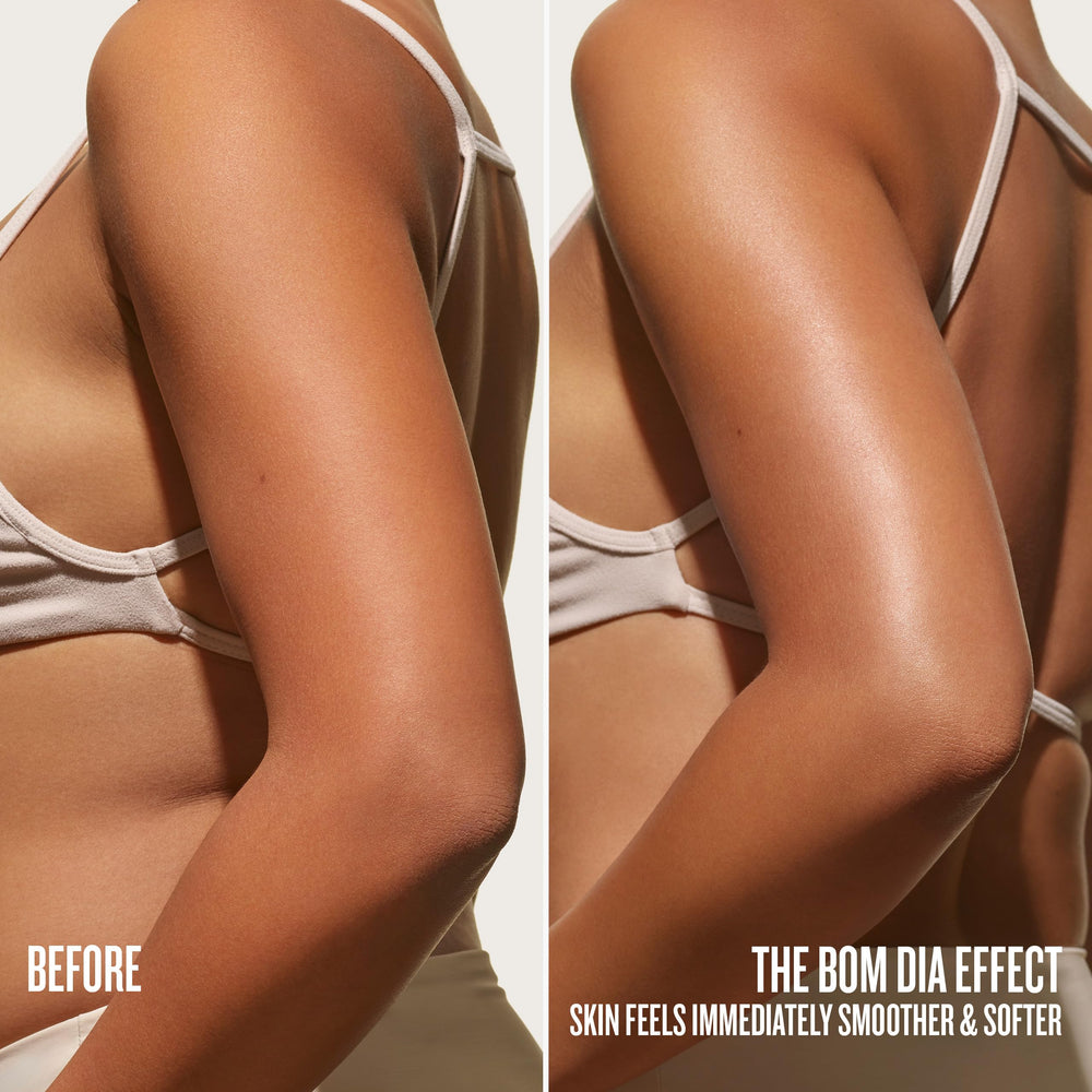 Sol de Janeiro cream dollop on hand highlighting softening effect