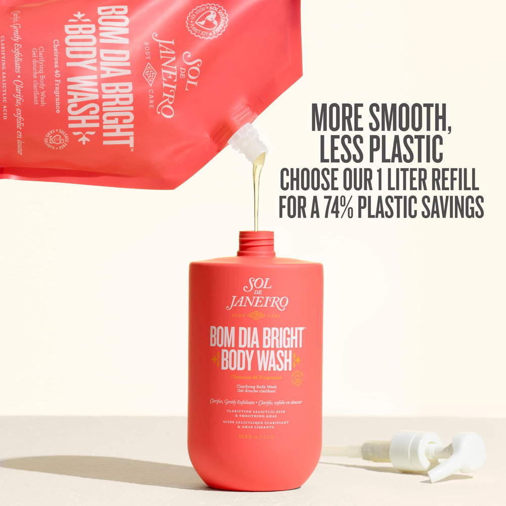 Sol de Janeiro refill pouch packaging, plastic-saving option for sustainability