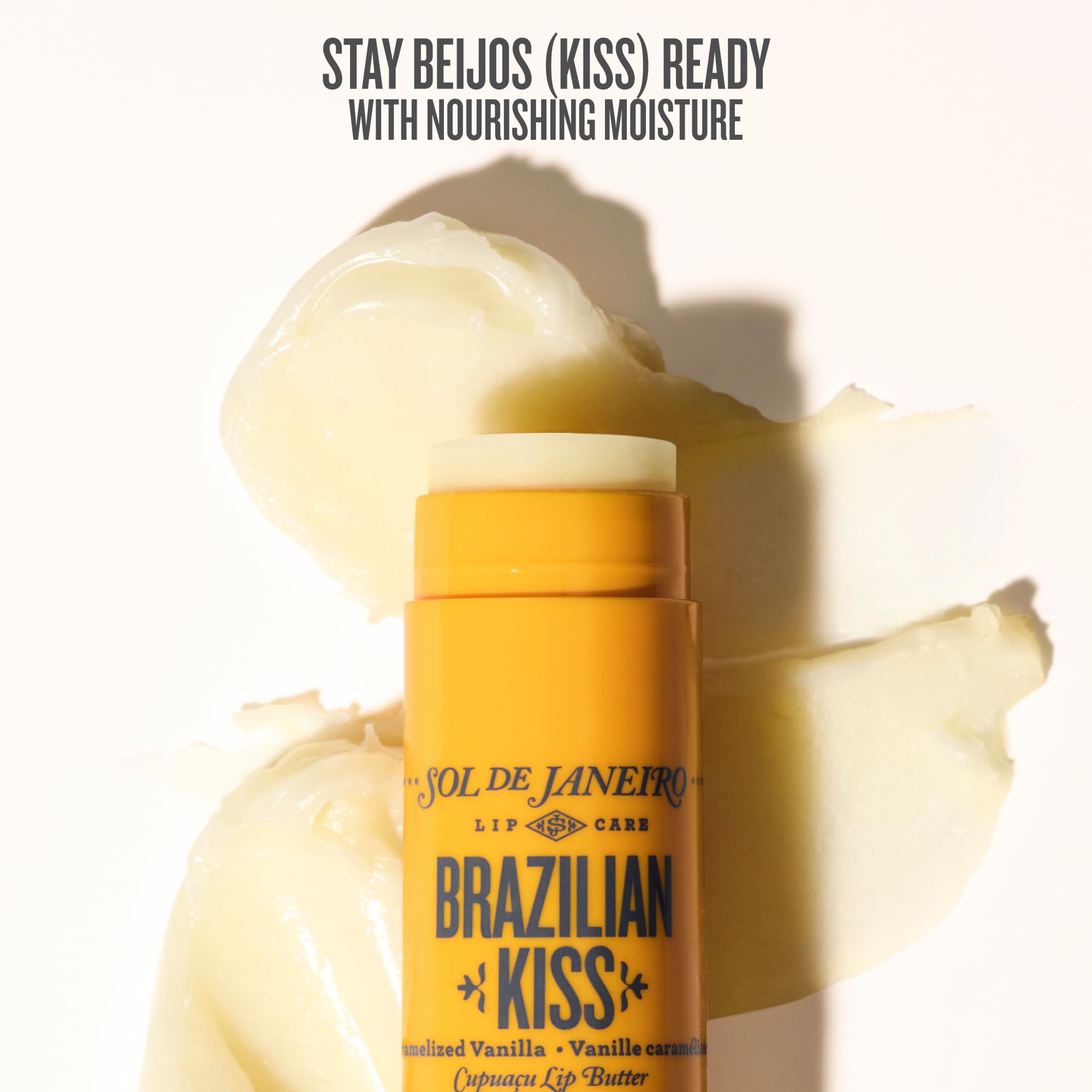 Sol de Janeiro open twist-up balm revealing smooth, spreadable tip for easy application