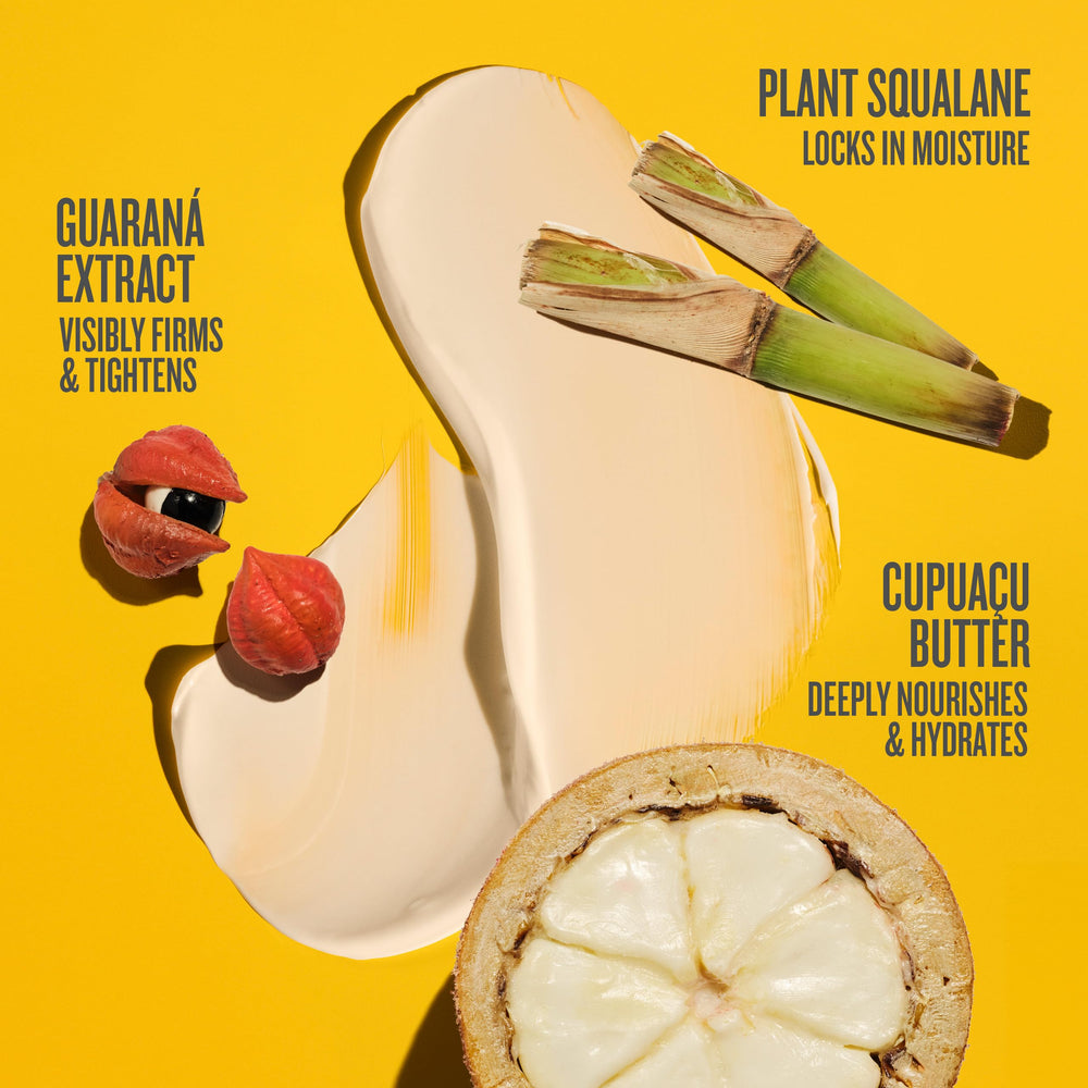Sol de Janeiro bum bum cream open jar texture revealing rich, fast-absorbing butter
