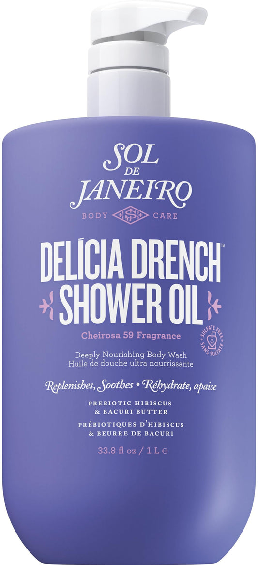 Sol de Janeiro front packaging of 1L jumbo bottle showing convenience