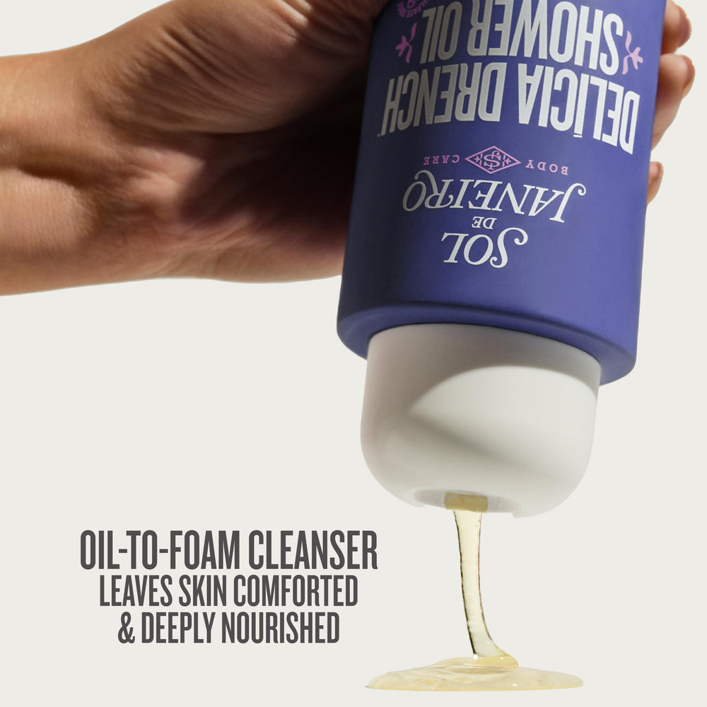 Sol de Janeiro oil texture close-up illustrating rich moisturization