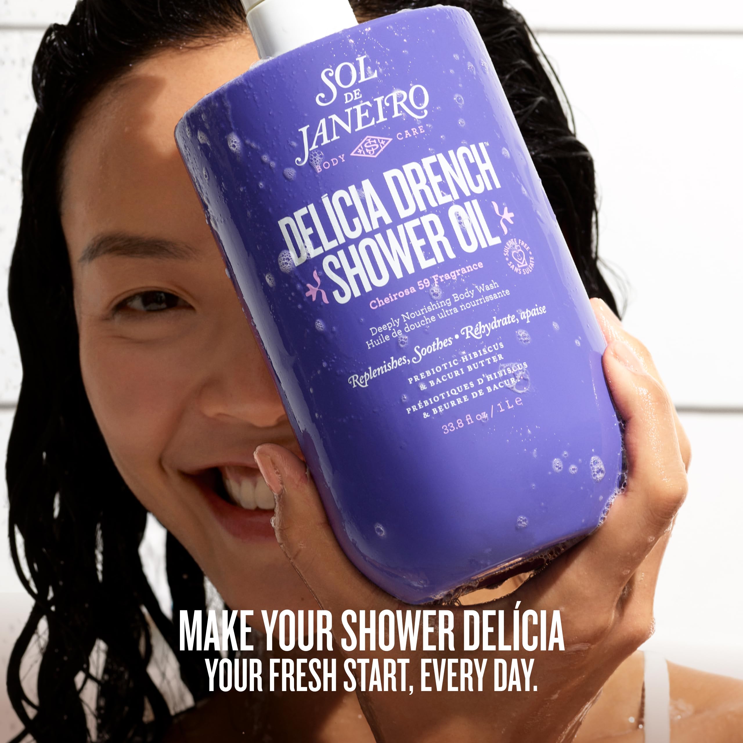 Sol de Janeiro refill pouch option emphasizing reduced plastic use