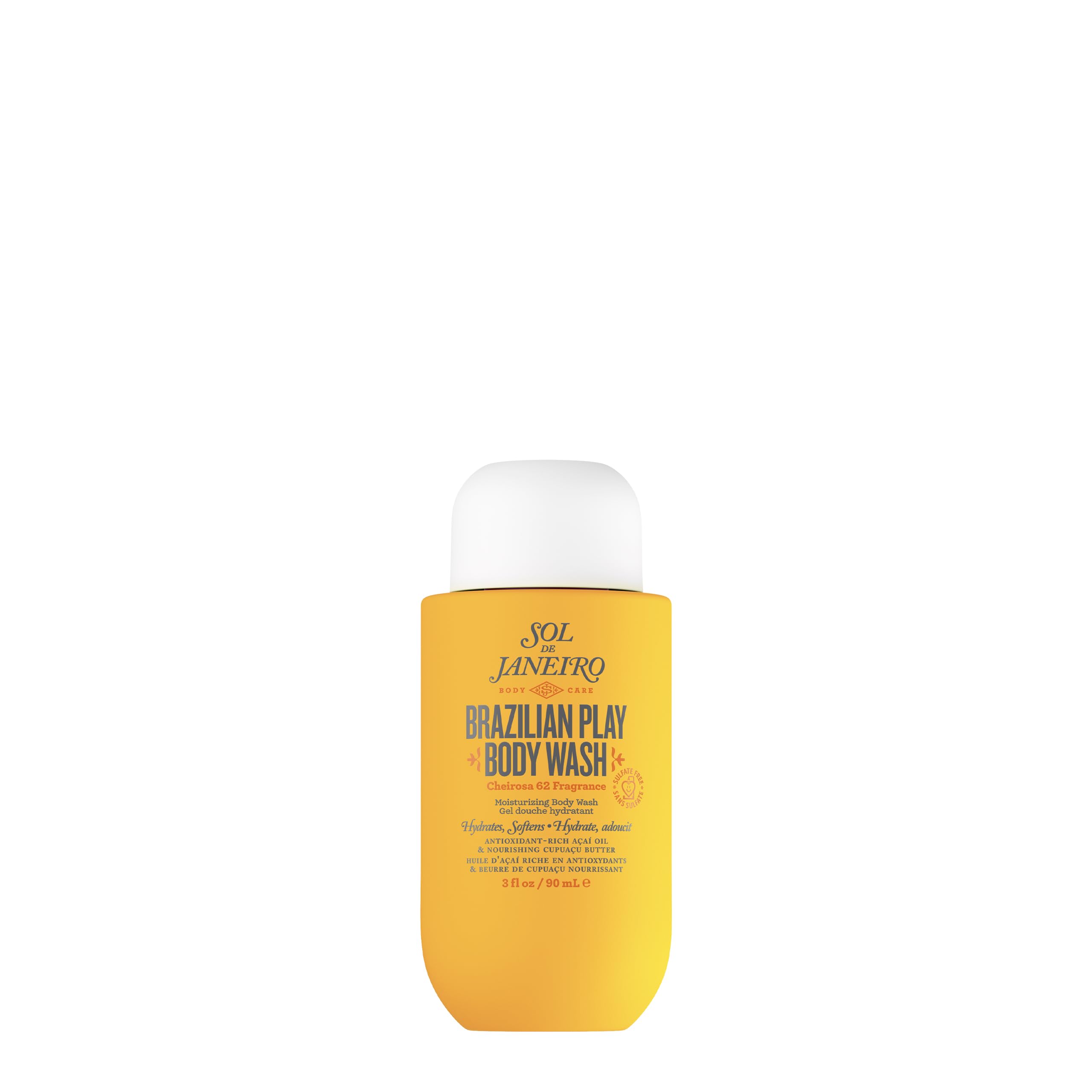 Sol de Janeiro front bottle 90mL showing compact travel size and scent