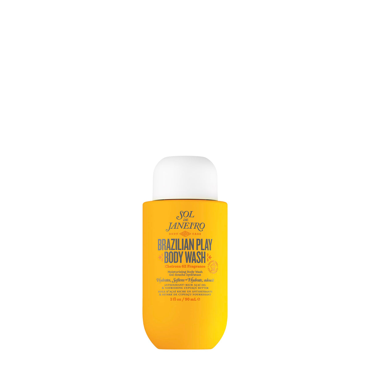Sol de Janeiro front bottle 90mL showing compact travel size and scent