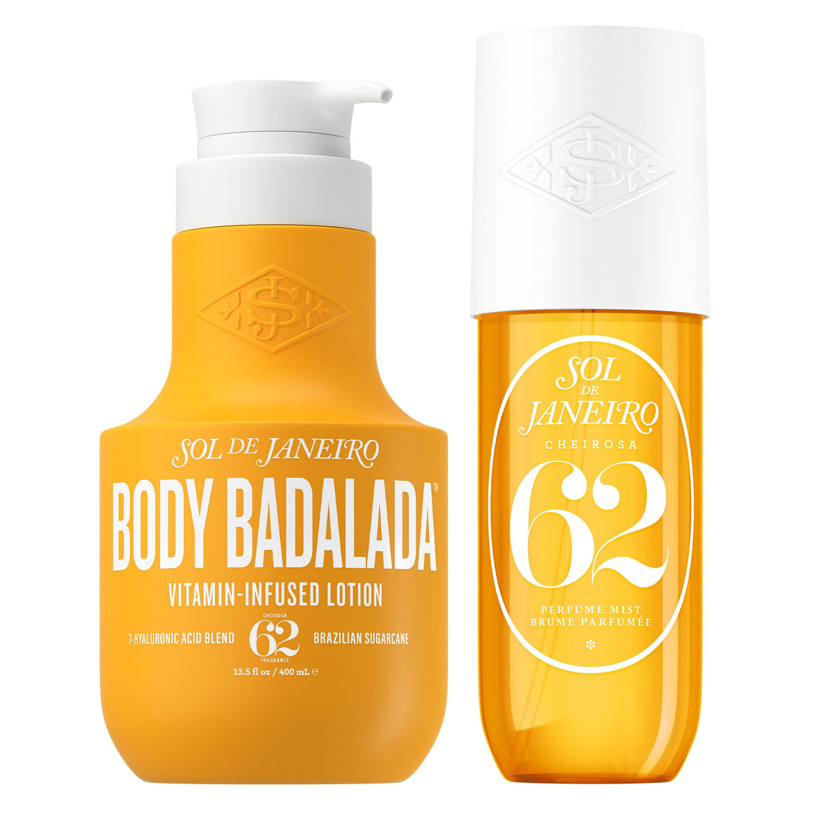 Sol de Janeiro front view of lotion and mist showing the bundle benefit