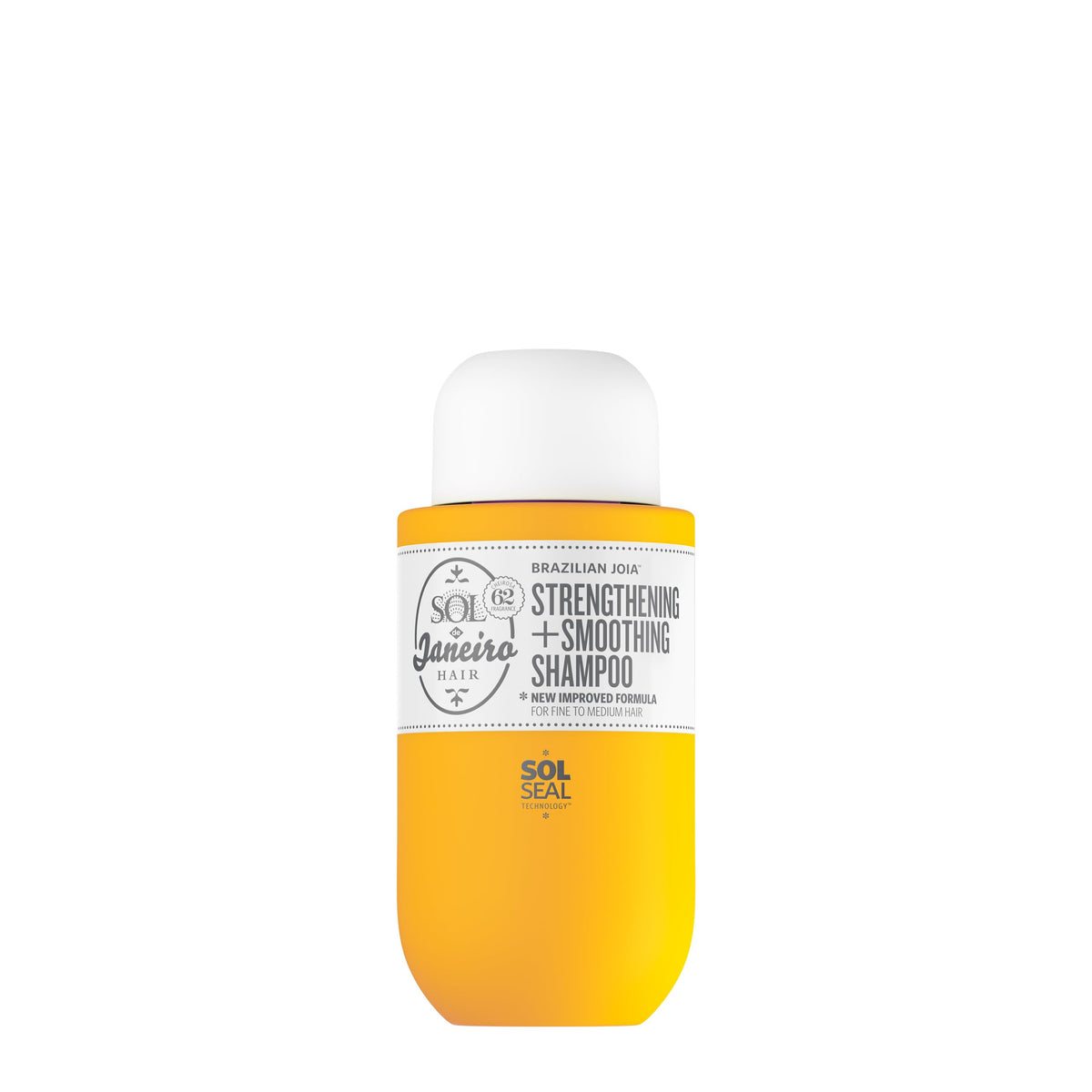 Sol de Janeiro front bottle showing label and travel size benefit