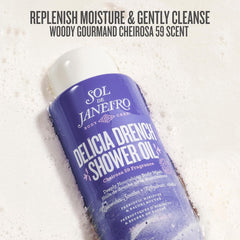 Sol de Janeiro in-shower lifestyle scene showing aromatic, spa-like cleansing experience