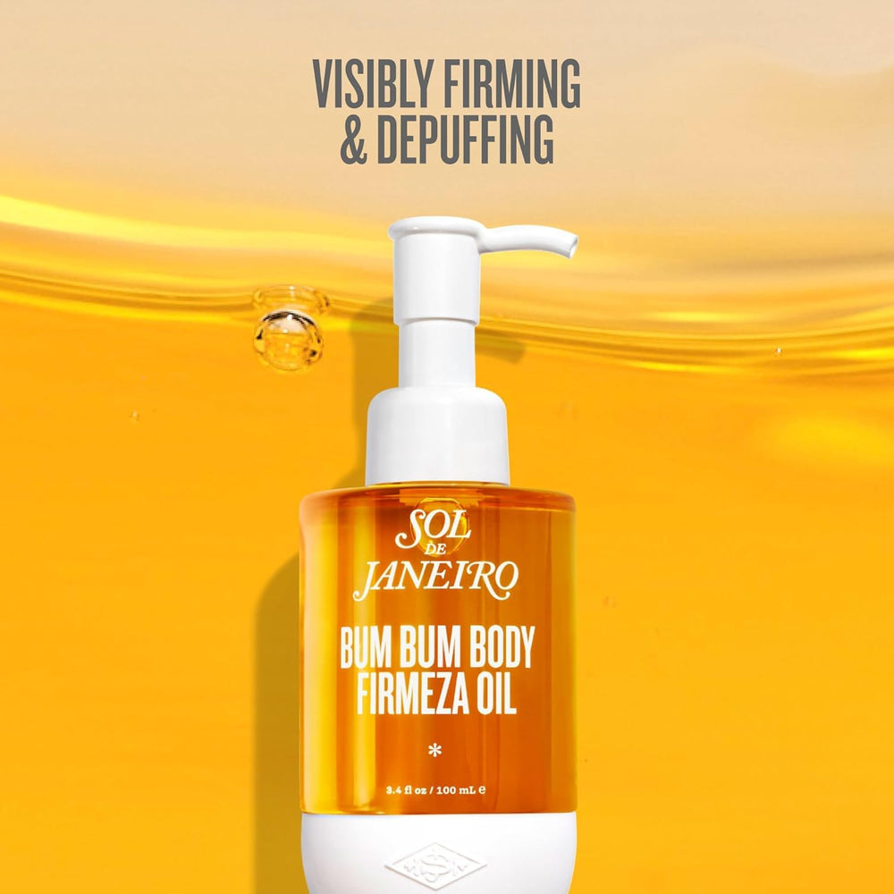 Sol de Janeiro massaging Firmeza Oil into legs to improve appearance and nourish skin