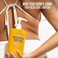 Refill pouch with eco message illustrating Sol de Janeiro reduced plastic benefit