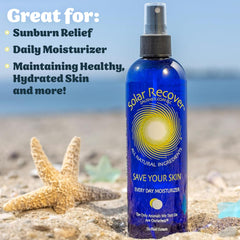 Hand holding Solar Recover spray demonstrating convenient on-the-go application benefit