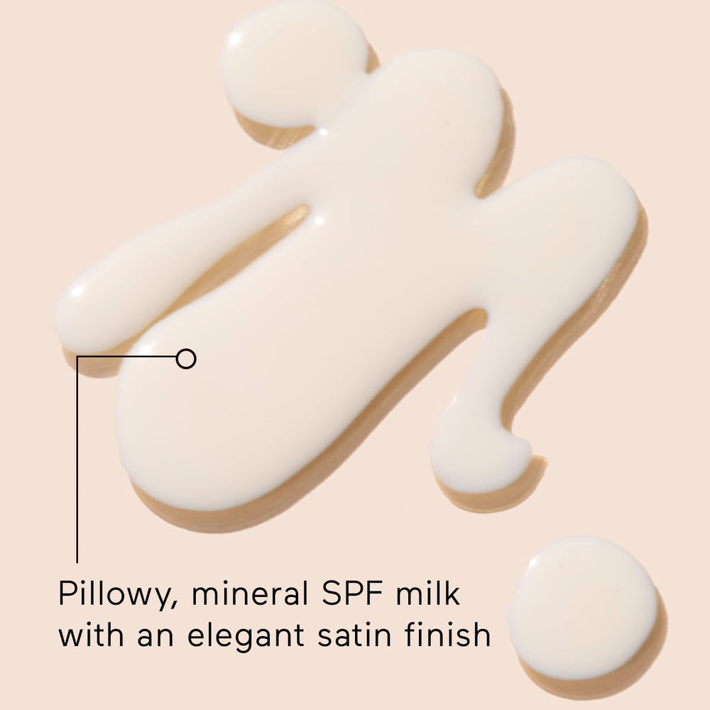 Solara Suncare sunscreen milk texture dispensed from pump for easy application benefit