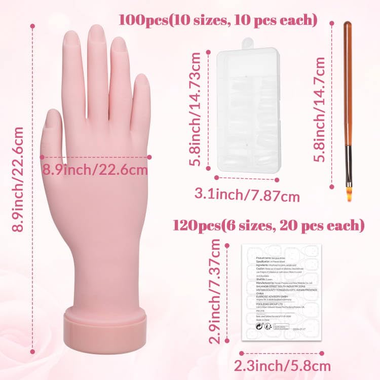 Solaradgy hand mounted on tabletop illustrating thickened base stability during manicure practice