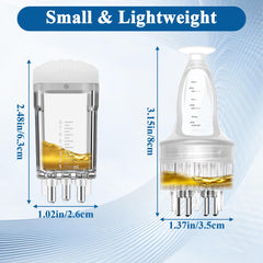Solaradgy size comparison next to standard bottle illustrating portable travel benefit