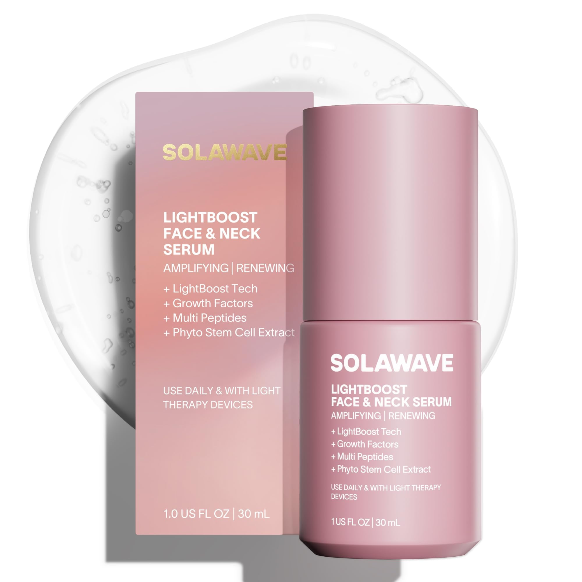 Solawave front bottle showing product and branding for clear identification and trust