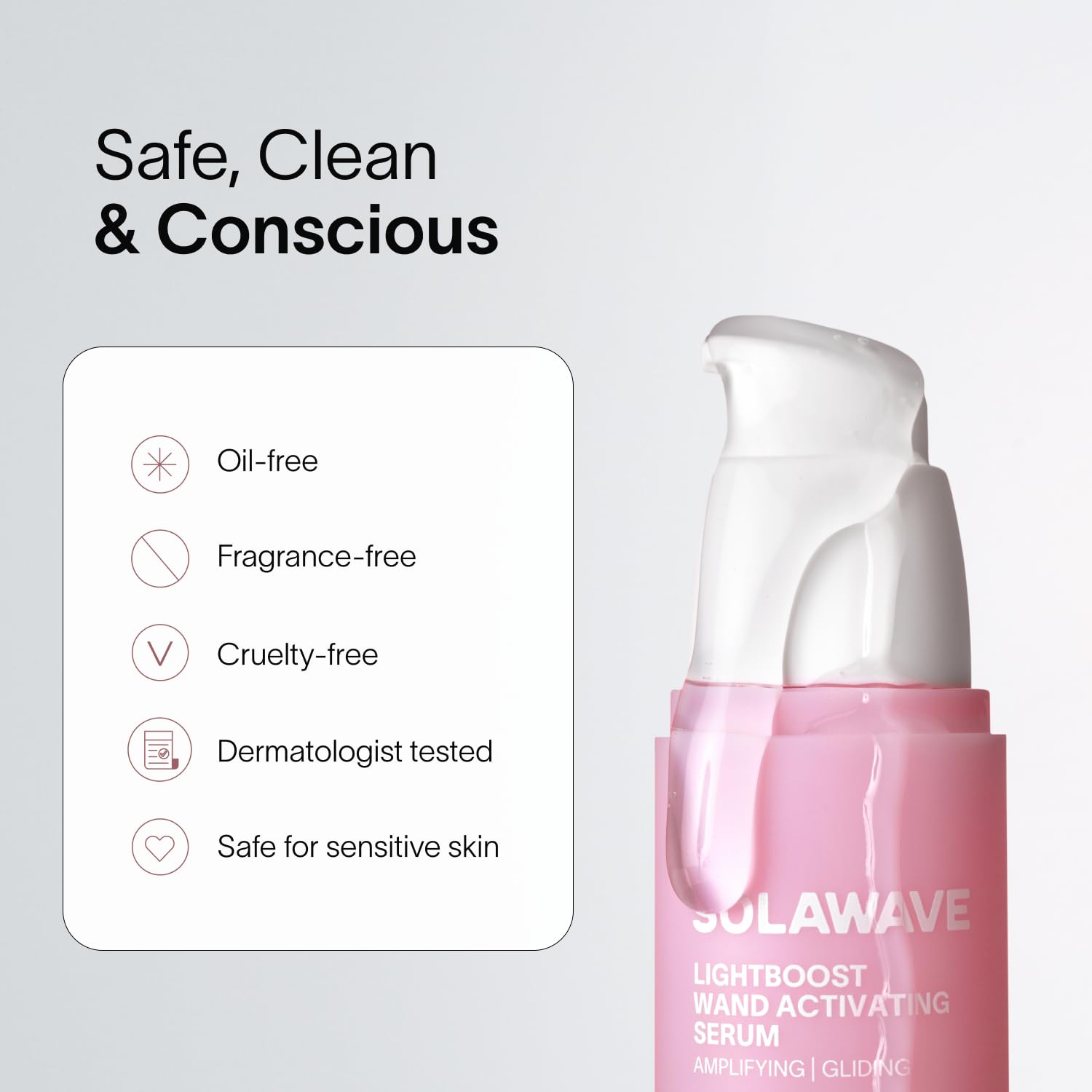 Solawave serum on bathroom counter in lifestyle shot for daily routine benefit