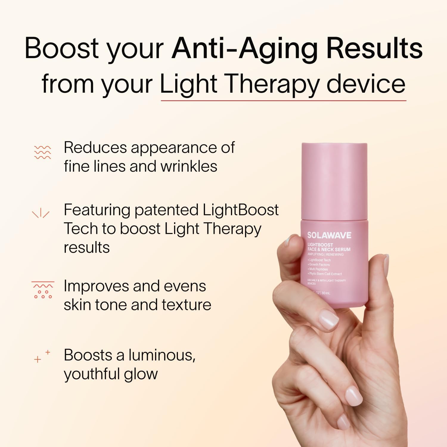 Solawave serum pipette dispensing texture demonstrating smooth, fast-absorbing feel