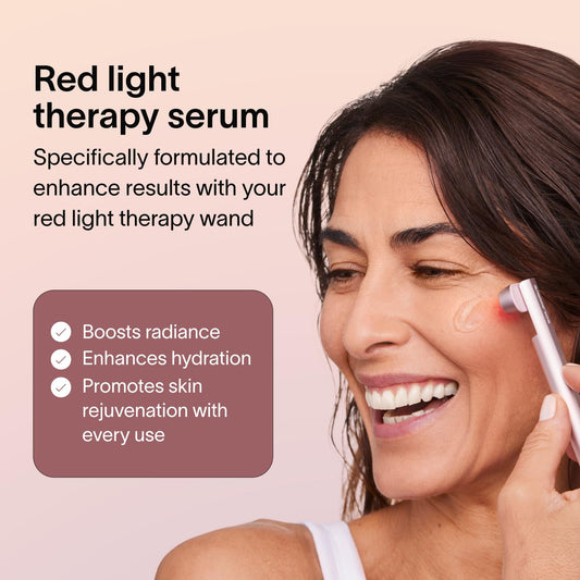Solawave serum dispensing from pump for controlled application benefit