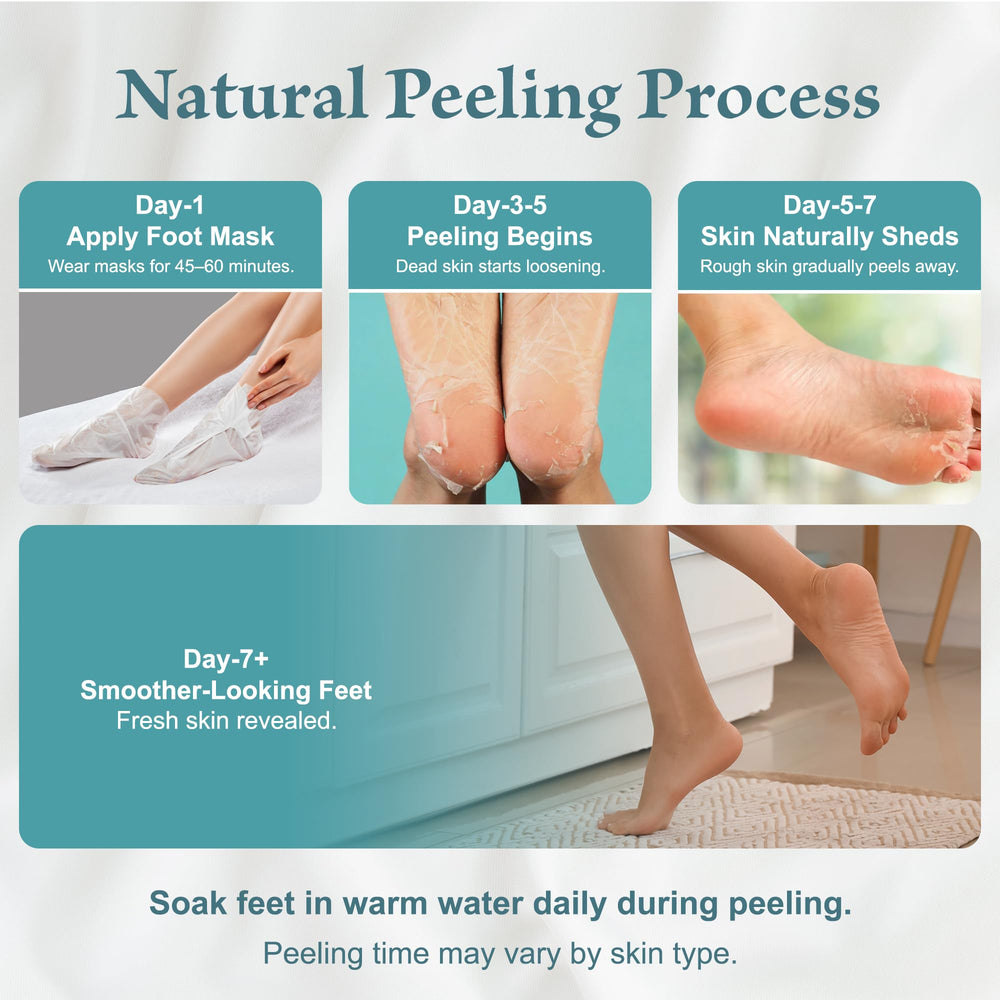 SOLE PURIFIER feet mid-peel showing natural shedding and renewed skin beneath