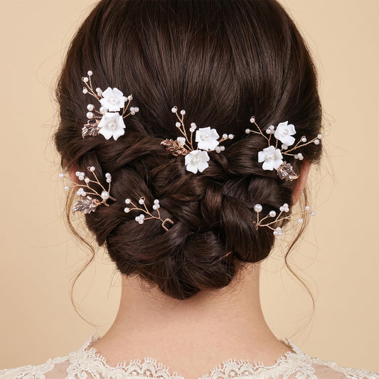 SOLENY front view of six pinned hair clips showing elegant set and packaging benefit