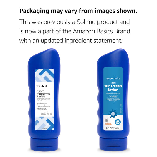 Close-up of Solimo sport sunscreen lotion texture demonstrating easy spread