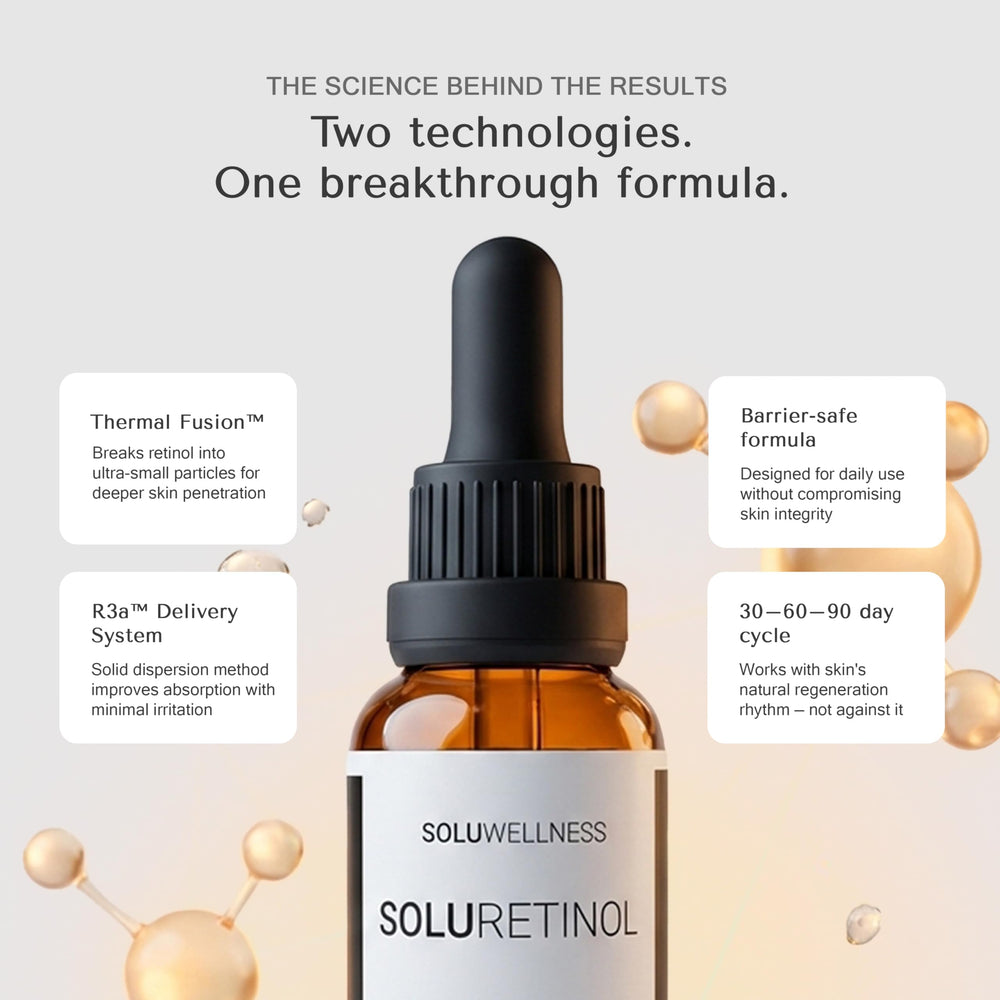 SOLURETINOL texture on skin swirl showing lightweight hydration benefit