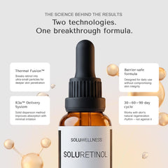 SOLURETINOL texture on skin swirl showing lightweight hydration benefit
