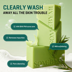SOME BY MI rich lather close-up demonstrating cleansing and gentle exfoliation