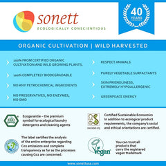 Sonett bottle beside common items to show size and travel-friendly benefit