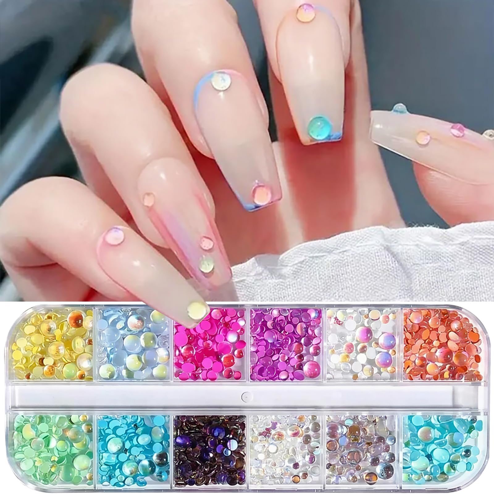 SONGJIE close-up aurora bead texture highlighting iridescent color shift
