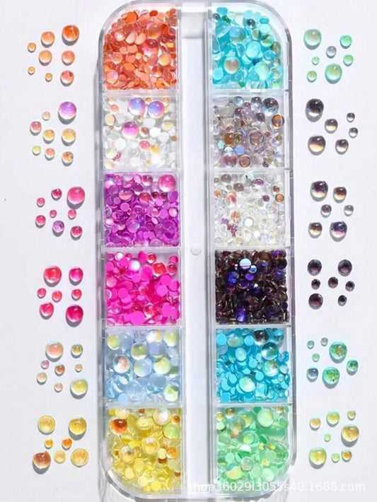 SONGJIE storage box front view showing 12 organized colors and easy access