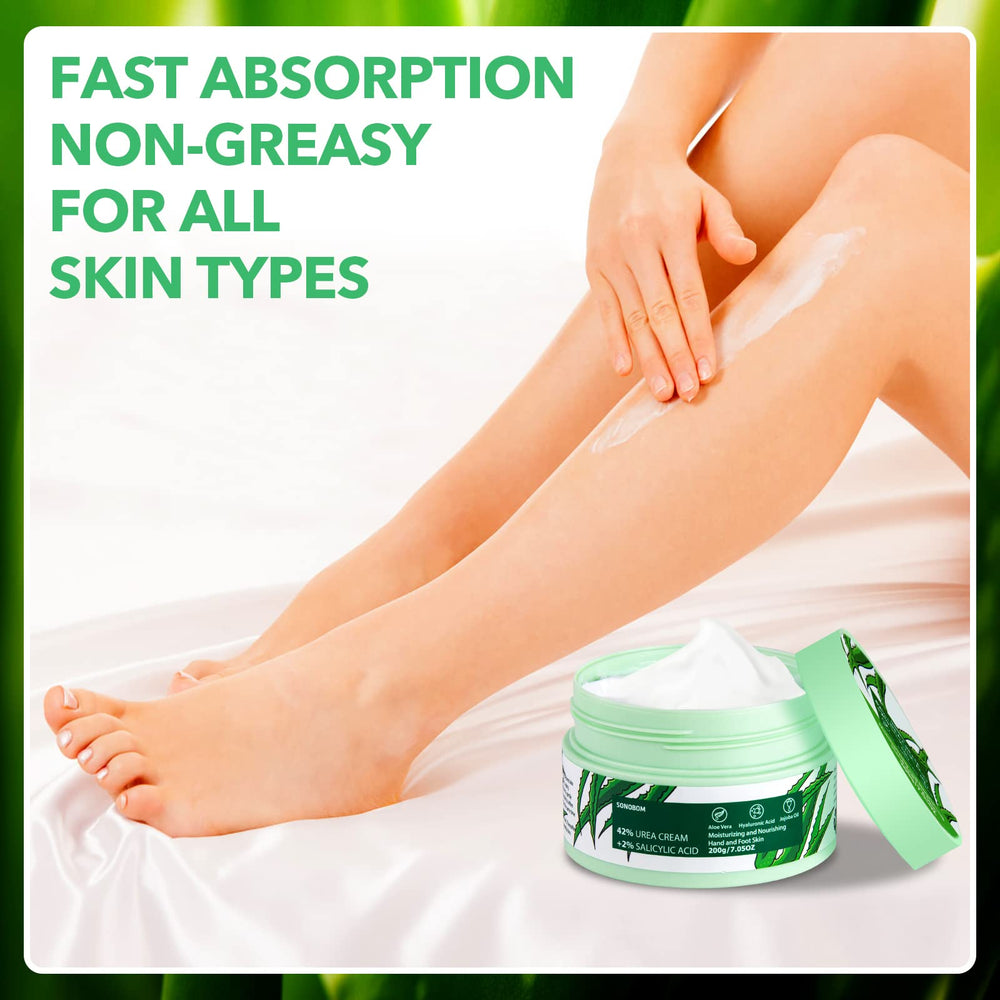 Sonobom urea cream on bathroom shelf in lifestyle setup for daily routine
