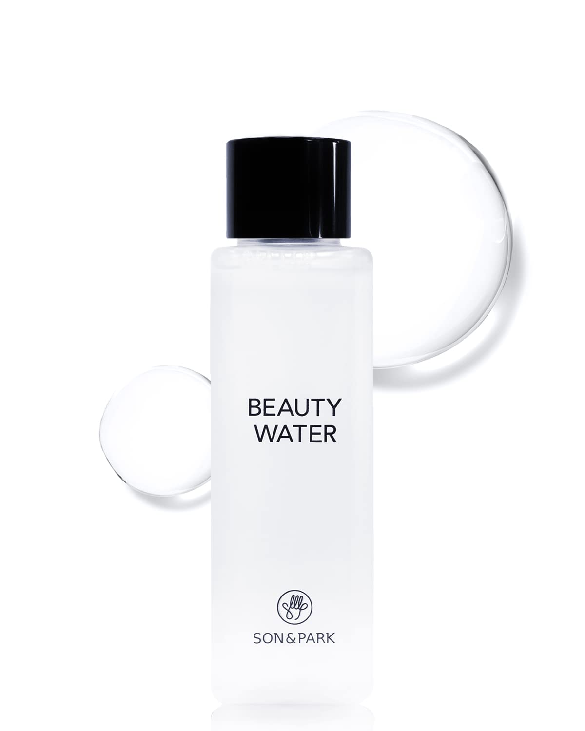 SON&PARK Beauty Water 60ml front bottle showing label and compact size, travel-friendly benefit