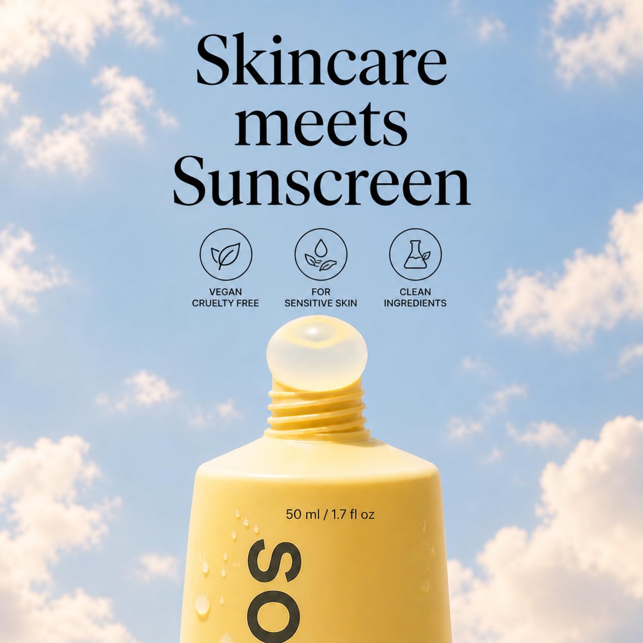Soomi Skin Centella sunscreen applied under makeup showing invisible finish and smooth layering