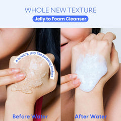 SOONDING foam on hand demonstrating rich lather and easy rinse