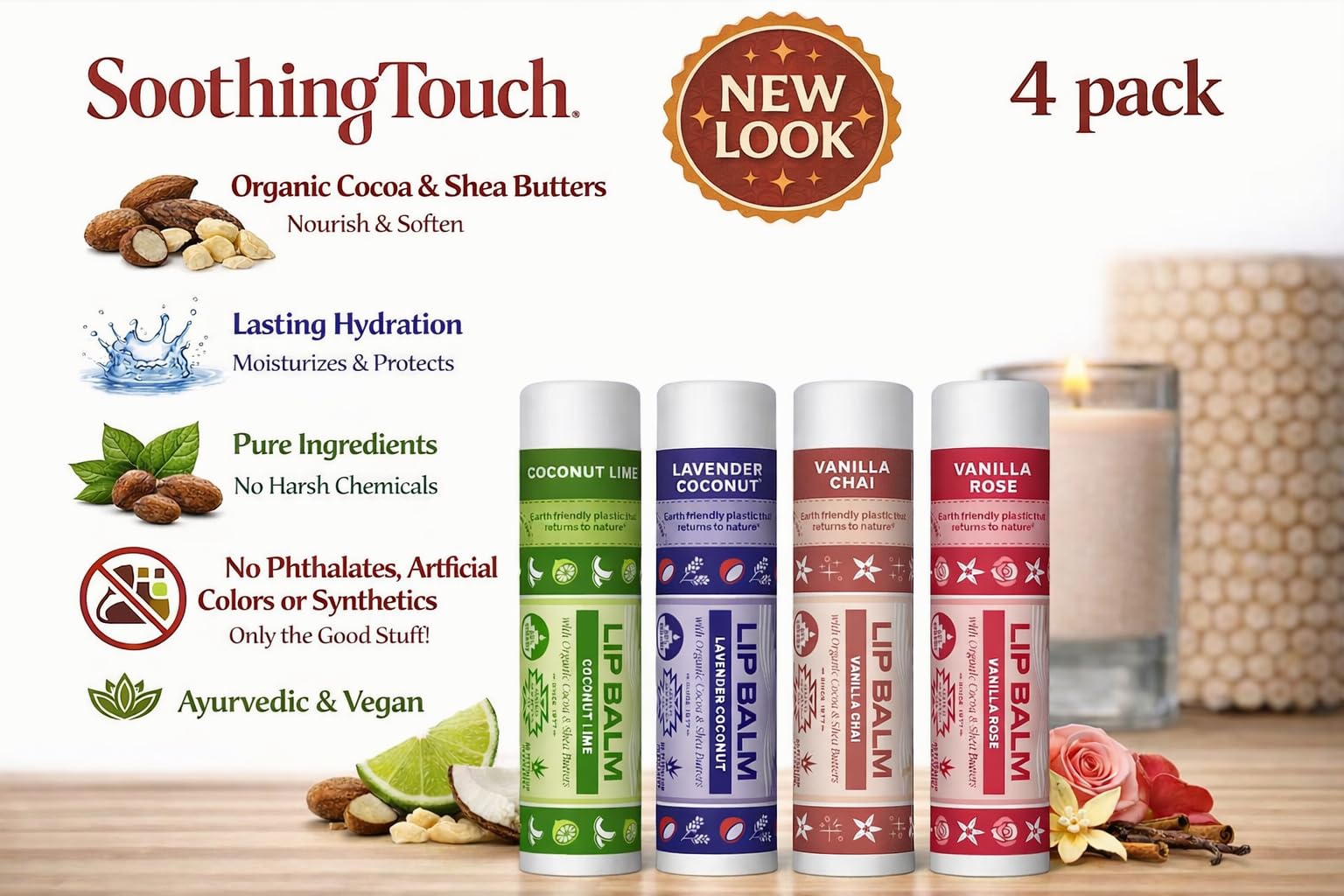 Soothing Touch creamy balm texture close-up highlighting smooth moisturizing finish