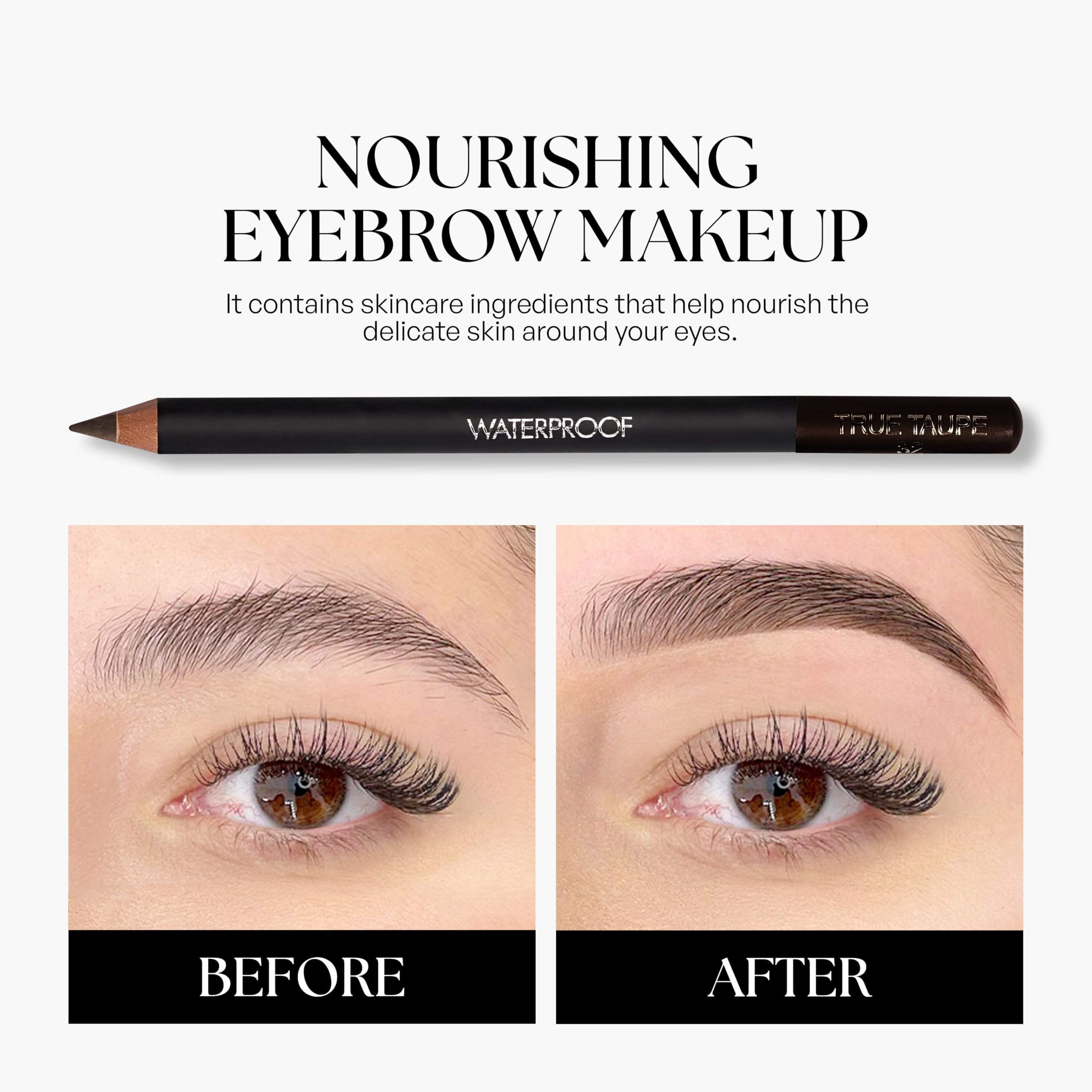 SORMÉ applying pencil to brows illustrating easy shaping and natural finish
