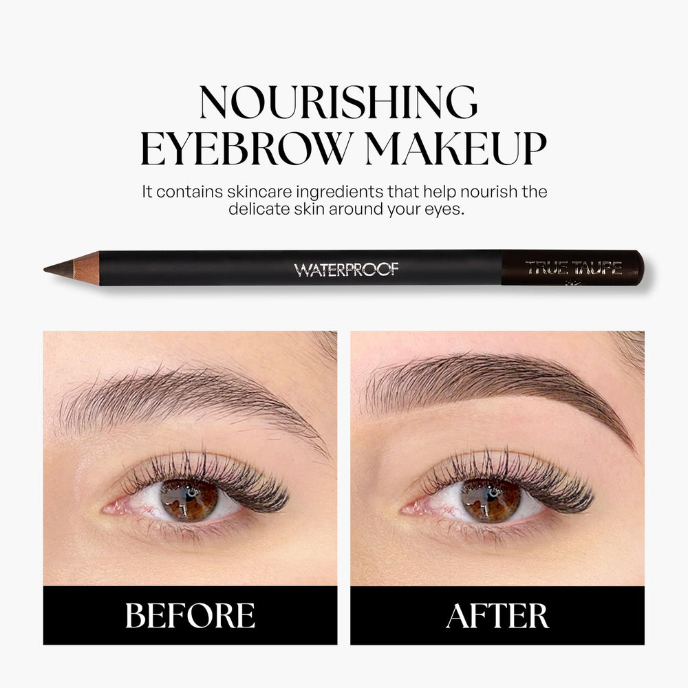 SORMÉ applying pencil to brows illustrating easy shaping and natural finish